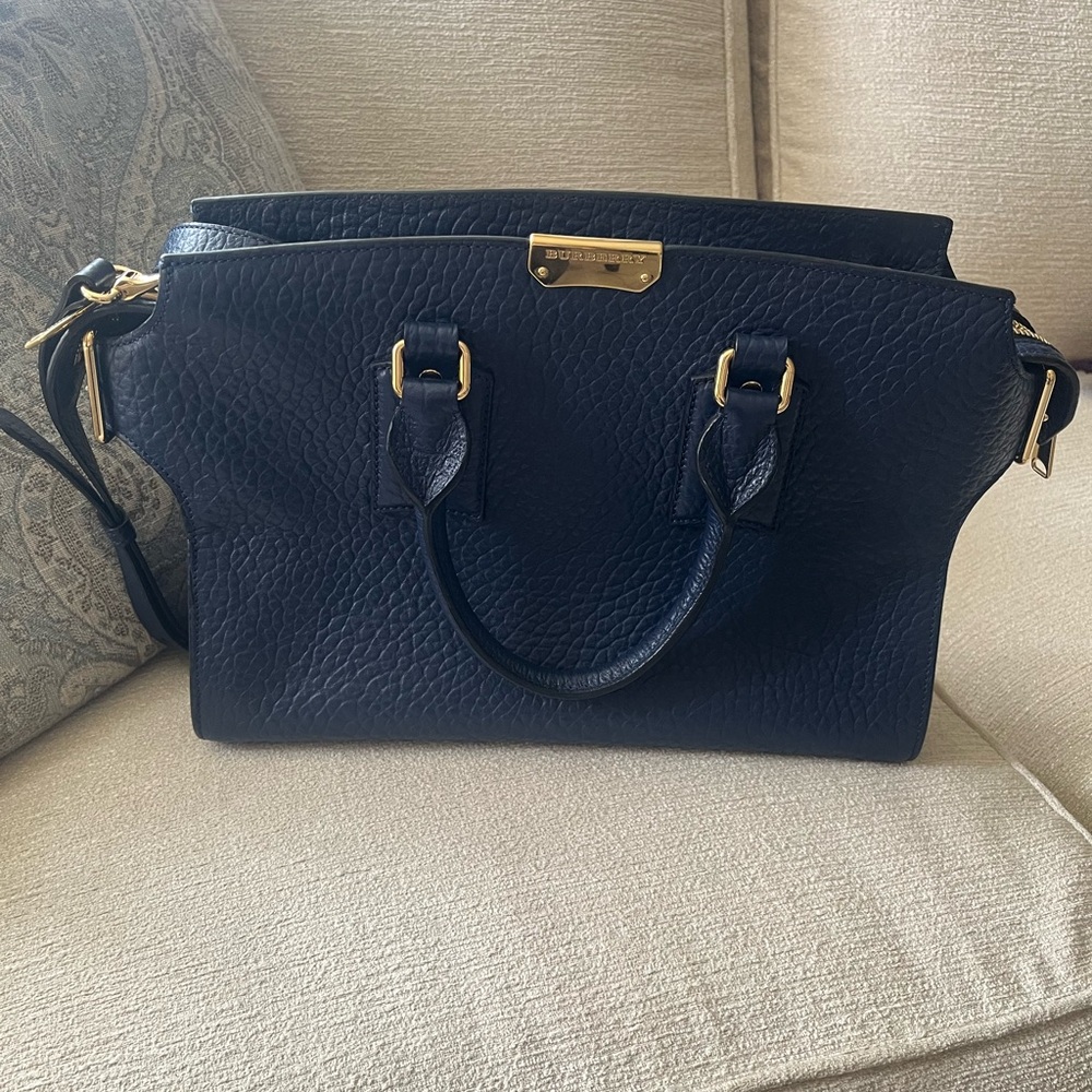 Burberry blue  Leather Clifton Handbag